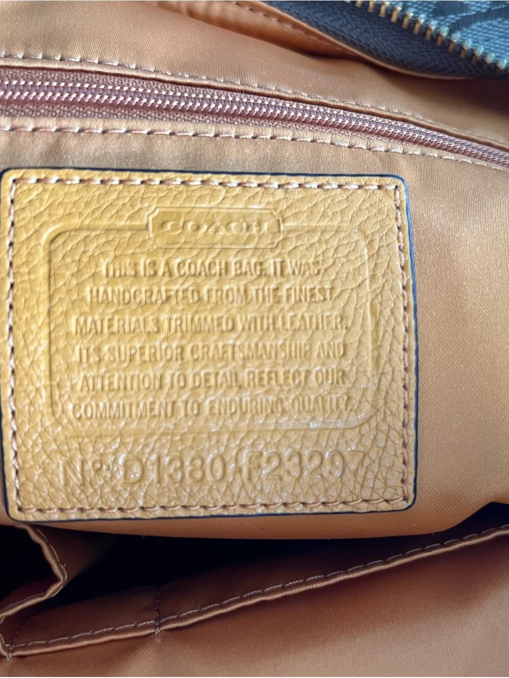 Coach tote brown